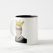 Tasse 2 Couleurs Ruth Bader Ginsburg, la puissance féministe célèbr (Devant gauche)