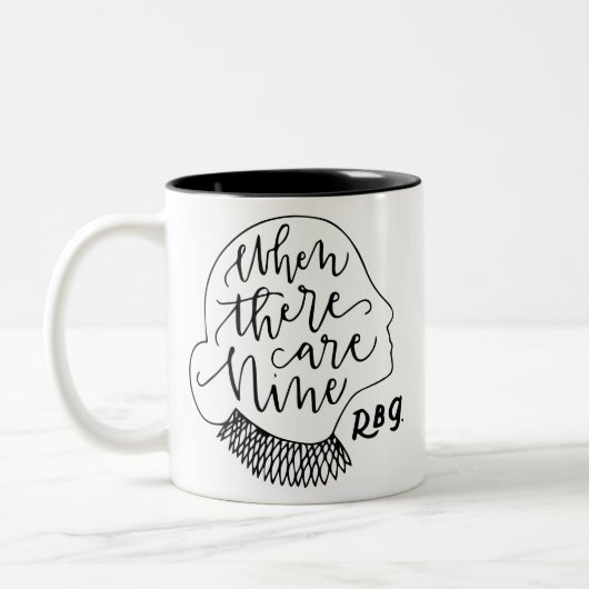 Tasse 2 Couleurs Ruth Bader Ginsburg, Quand Il Y A Neuf RBG (Gauche)