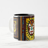 Tasse 2 Couleurs Rythmes derrière le masque (Devant gauche)