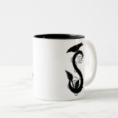 Tasse 2 Couleurs 'S gothiques d'initiale (Devant droit)