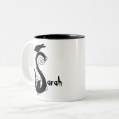 Tasse 2 Couleurs 'S gothiques d'initiale (Devant gauche)