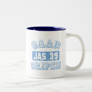 Tasse 2 Couleurs Saab Gripen - BLEU