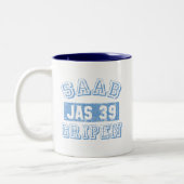 Tasse 2 Couleurs Saab Gripen - BLEU (Gauche)