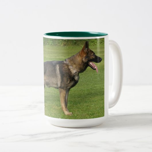 Tasse 2 Couleurs Sable berger allemand complet (Devant droit)