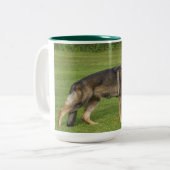 Tasse 2 Couleurs Sable berger allemand complet (Devant gauche)