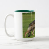 Tasse 2 Couleurs Sable berger allemand complet (Gauche)