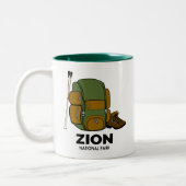 Tasse 2 Couleurs Sac à dos du parc national Zion (Gauche)