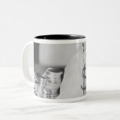 Tasse 2 Couleurs Sac d'argent (Devant gauche)