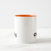 Tasse 2 Couleurs S'accrocher à mon café (Centre)