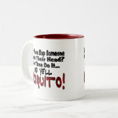 Tasse 2 Couleurs Sachez-moi et le moustique (Devant gauche)