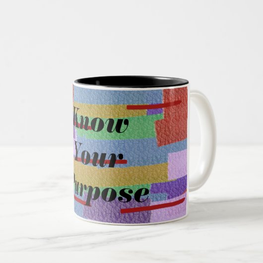 Tasse 2 Couleurs Sachez votre but (Devant droit)