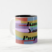 Tasse 2 Couleurs Sachez votre but (Devant gauche)