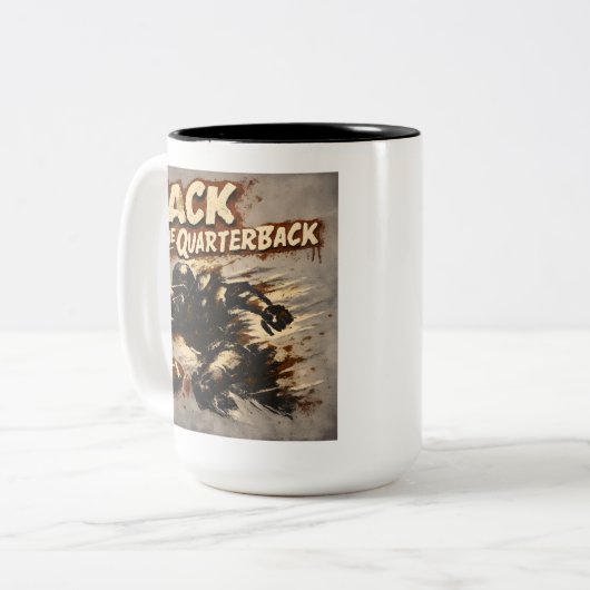 Tasse 2 Couleurs Sack The Quarterback (Devant gauche)