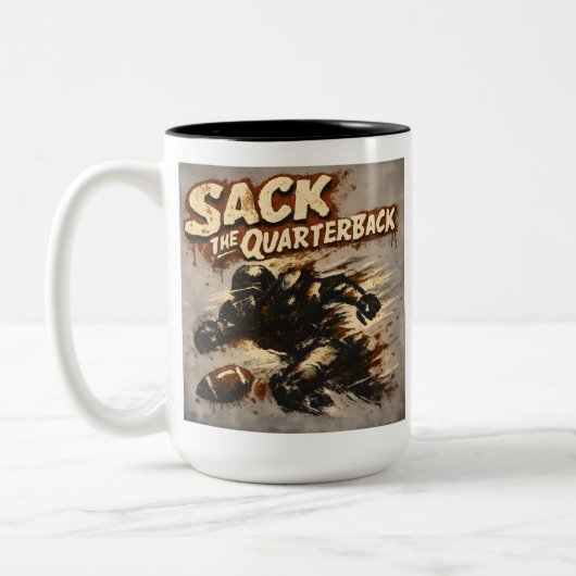 Tasse 2 Couleurs Sack The Quarterback (Gauche)