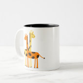 Tasse 2 Couleurs Safari de la Girafe Afrique (Devant gauche)