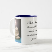 Tasse 2 Couleurs Sagesse Bouddha de matin (Devant gauche)