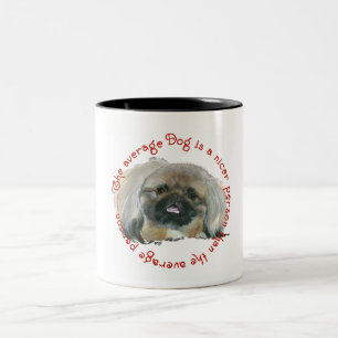 Tasse 2 Couleurs Sagesse du Pékinois - Le chien moyen