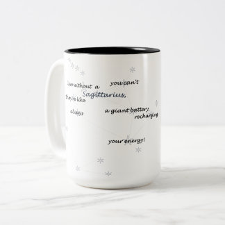 Tasse 2 Couleurs Sagittarius Zodiac Fun Texte pour chaque jour ou c