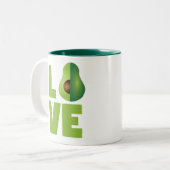 Tasse 2 Couleurs Sain végétarien végétalien de nourriture d'amour (Devant gauche)