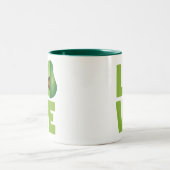 Tasse 2 Couleurs Sain végétarien végétalien de nourriture d'amour (Centre)