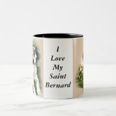 Tasse 2 Couleurs Saint Bernard Lovers Cadeaux (Centre)