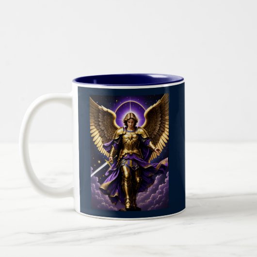 Tasse 2 Couleurs Saint Michel de l'Archange catholique romain (Gauche)