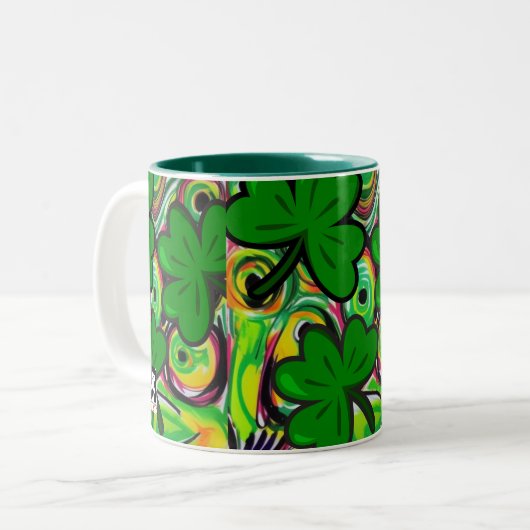 Tasse 2 Couleurs Saint Patrick's Day (Devant gauche)