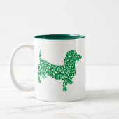 Tasse 2 Couleurs Saint Patrick's Day Dachshund (Gauche)