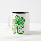 Tasse 2 Couleurs Saint Patrick's Day Love Green Irish (Devant gauche)