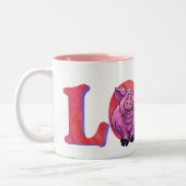 Tasse 2 Couleurs Saint Valentin au cochon (Gauche)
