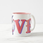 Tasse 2 Couleurs Saint Valentin au mouton (Devant droit)