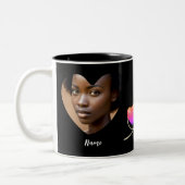 Tasse 2 Couleurs Saint Valentin avec oiseau canari (Gauche)