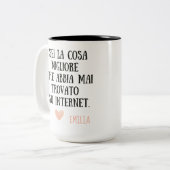 Tasse 2 Couleurs Saint Valentin cadeau pour petit ami, muette pour  (Devant gauche)