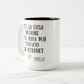Tasse 2 Couleurs Saint Valentin cadeau pour petit ami, muette pour (Devant gauche)