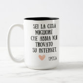 Tasse 2 Couleurs Saint Valentin cadeau pour petit ami, muette pour (Gauche)