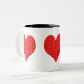 Tasse 2 Couleurs Saint Valentin Coeur (Devant gauche)