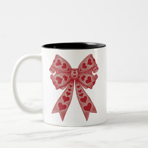 Tasse 2 Couleurs Saint Valentin Coeur Coquette arc Retro Valentine