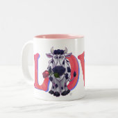 Tasse 2 Couleurs Saint-Valentin de la vache (Devant gauche)