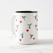 Tasse 2 Couleurs Saint Valentin des colibris (Devant gauche)