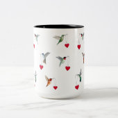 Tasse 2 Couleurs Saint Valentin des colibris (Centre)