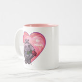 Tasse 2 Couleurs Saint-Valentin Hippopotame (Devant gauche)