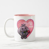 Tasse 2 Couleurs Saint-Valentin Hippopotame (Gauche)