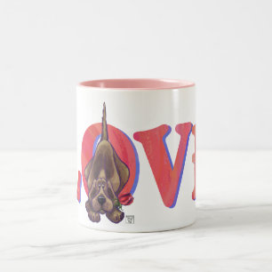 Tasse 2 Couleurs Saint-Valentin Hound Dog