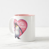 Tasse 2 Couleurs Saint-Valentin Penguin (Devant gauche)
