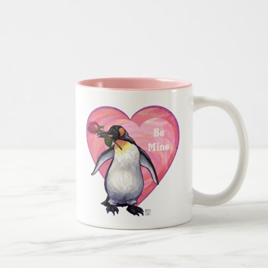 Tasse 2 Couleurs Saint-Valentin Penguin (Droit)