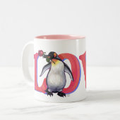 Tasse 2 Couleurs Saint-Valentin Penguin (Devant gauche)