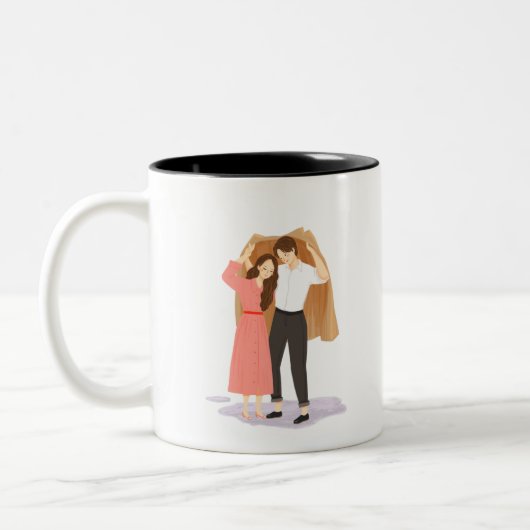 Tasse 2 Couleurs Saint Valentin pour les couples (Gauche)