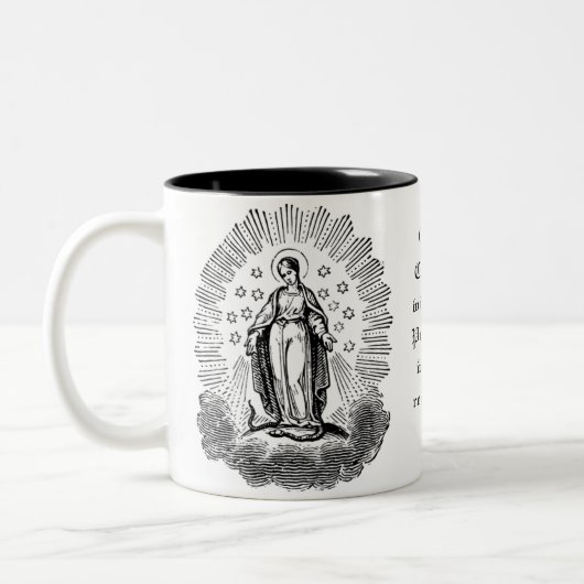 Tasse 2 Couleurs Sainte Vierge Marie Prière religieuse (Gauche)