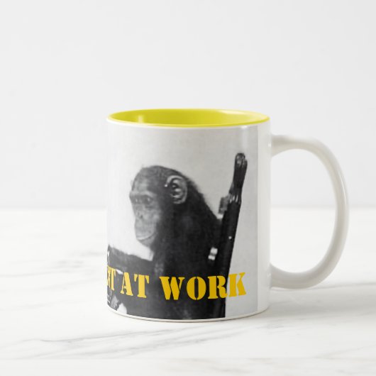 Tasse 2 Couleurs Saisie de singe (Droit)