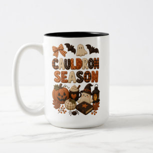 Tasse 2 Couleurs Saison Chaudron Mignon Fantôme Halloween